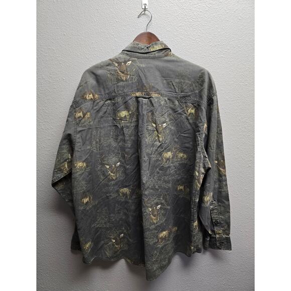 Woolrich Camo Button-Up Shirt Men’s Large Outdoor Hunting Extra Large - Picture 5 of 7